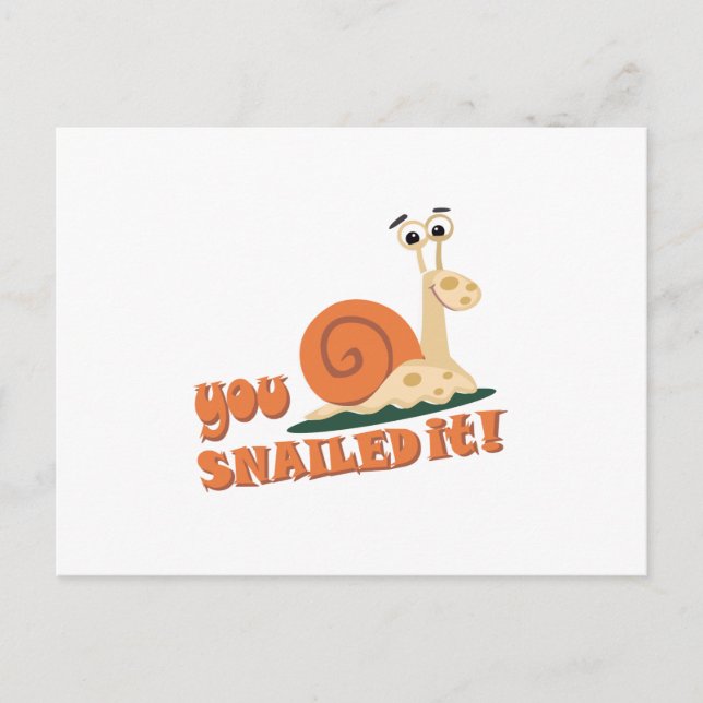 You snailed it well done postcard (Front)