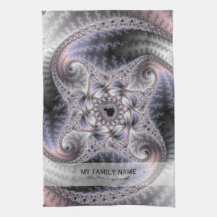 You Spin Me Round - Fractal Art Tea Towel