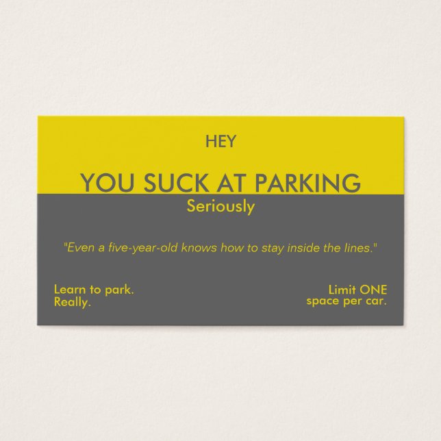 You Suck at Parking (Front)