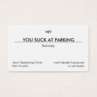 You suck at parking. (clean customisable version)