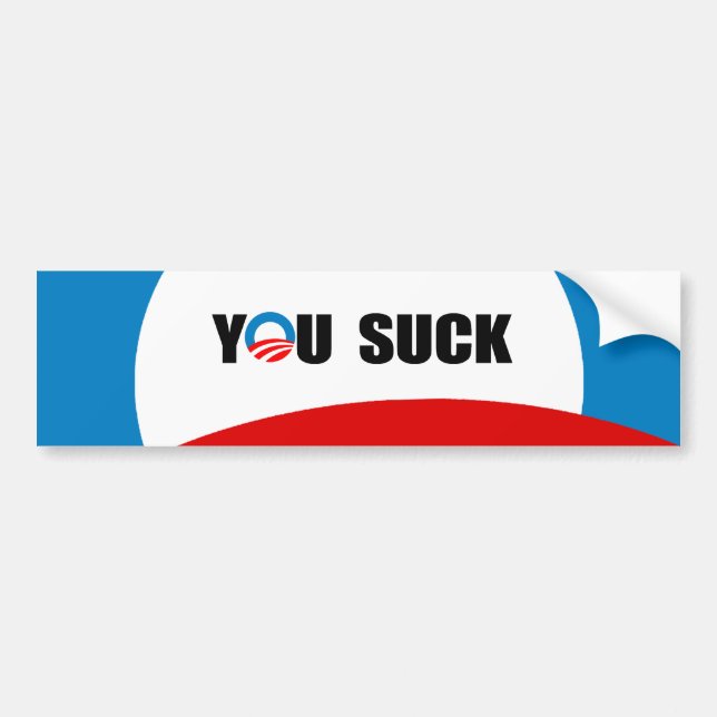 YOU SUCK BUMPER STICKER (Front)