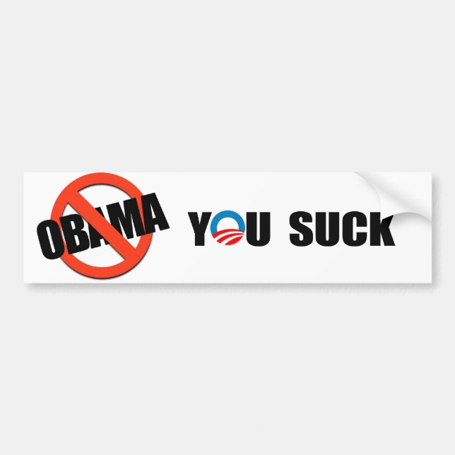 YOU SUCK BUMPER STICKER (Front)