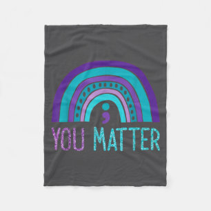 You Suicide Awareness Mental Health Message Long S Fleece Blanket