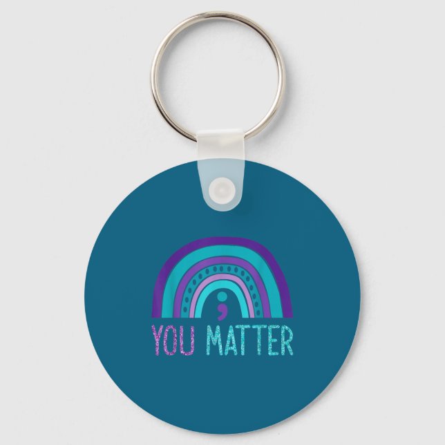 You Suicide Awareness Mental Health Message Long S Key Ring (Front)