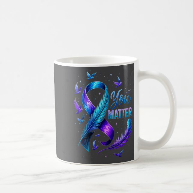 You Suicide Awareness Ribbon Butterfly For Women M Coffee Mug (Right)
