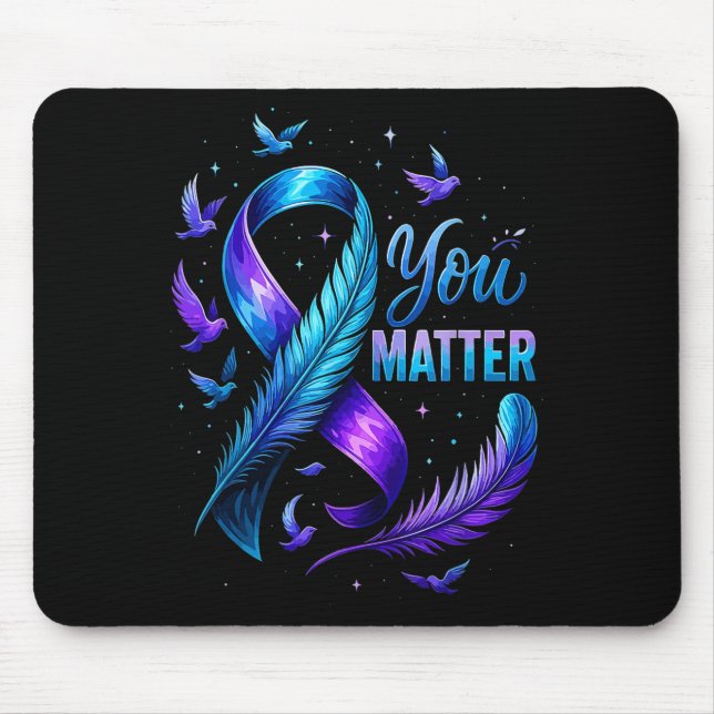 You Suicide Awareness Ribbon Butterfly For Women M Mouse Mat (Front)