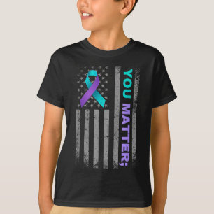 You Suicide Prevention Awareness American Flag Rib T-Shirt