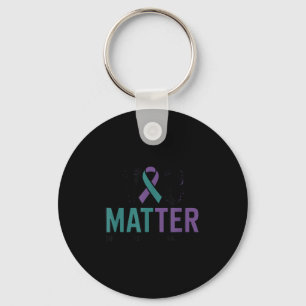 You Suicide Prevention Awareness Ribbon Key Ring