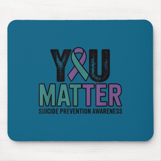 You Suicide Prevention Awareness Ribbon  Mouse Mat (Front)
