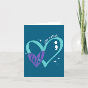 You Suicide Prevention Awareness Teal & Purple Card
