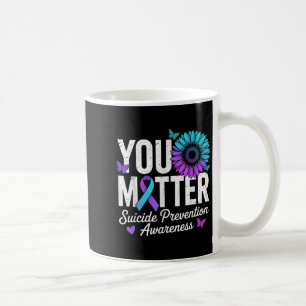 You Suicide Prevention Awareness Teal &amp; Purple Coffee Mug