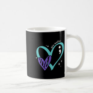 You Suicide Prevention Awareness Teal &amp; Purple Coffee Mug