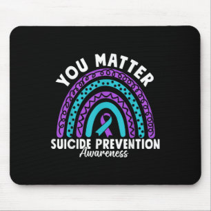 You Suicide Prevention Awareness Teal & Purple Mouse Mat