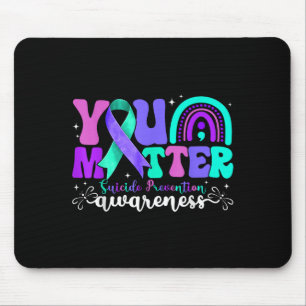 You Suicide Prevention Awareness Teal & Purple Mouse Mat