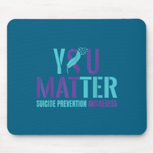You - Suicide Prevention Teal Purple Awareness Rib Mouse Mat