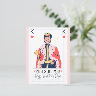 You Suit Me King of Hearts Valentine Card