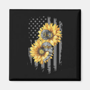 You Sunflower American Flag Suicide Prevention Wom Magnet