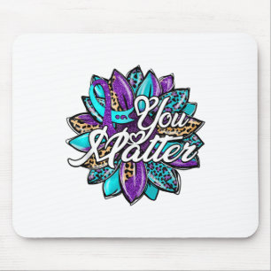You Sunflower Semicolon Leopard Suicide Prevention Mouse Mat