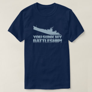 You Sunk My Battleship Retro Typography Gamer Dark T-Shirt