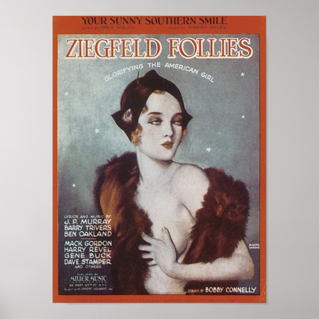 You Sunny Southern Smile Ziegfeld Follies Songbook Poster (Front)