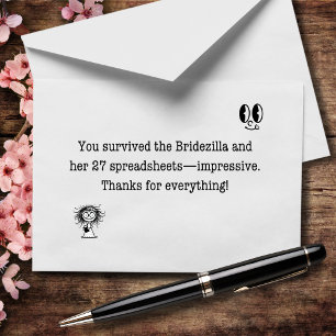 You Survived The Bridezilla Thank You Card