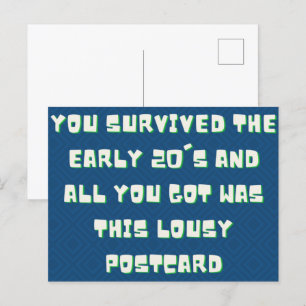 You Survived The Early 20's New Year Postcard