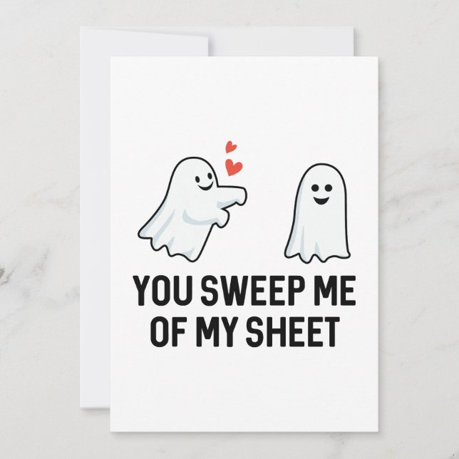 You Sweep Me Of My Sheet Thank You Card (Front)
