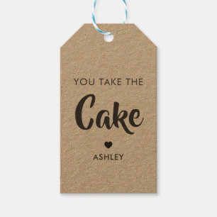 You Take the Cake Gift Tag, Cake Pop Tag, Kraft Tags