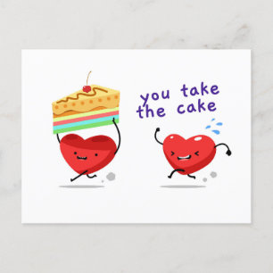 You Take The Cake Happy Valentines Day Love Holiday Postcard