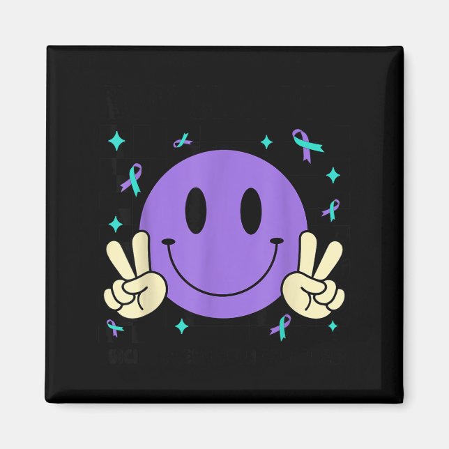 You Teal Purple Ribbon Suicide Prevention Awarenes Magnet (Front)