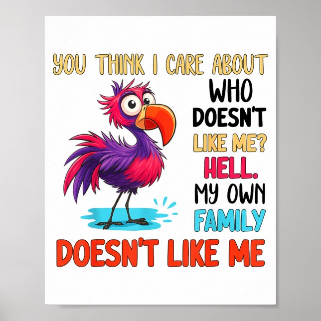 You Think I Care About Who Doesn't Like Me Hell My Poster (Front)