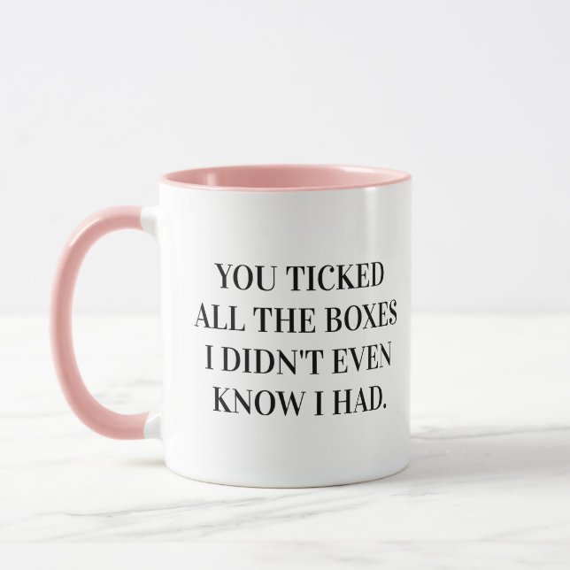 You Tick All The Boxes Girlfriend Mug (Left)