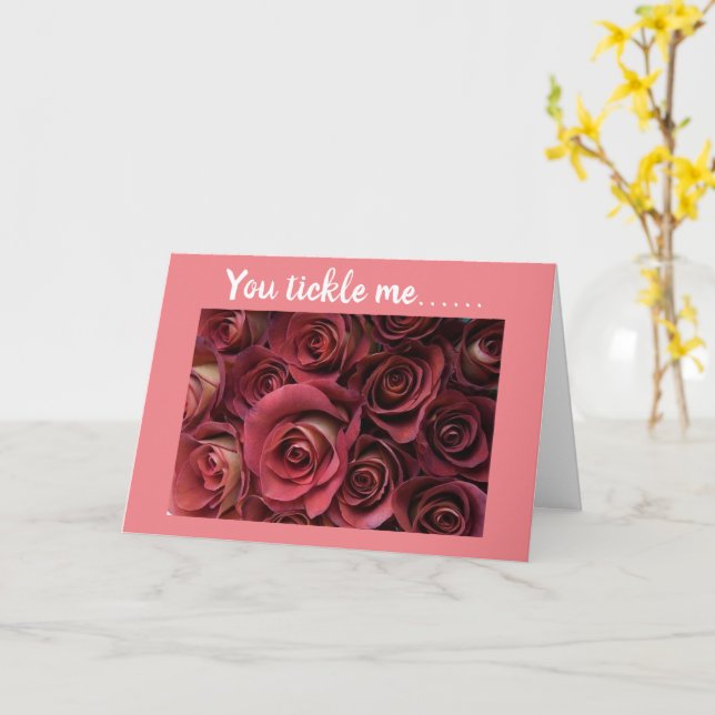YOU **TICKLE ME PINK** HAPPY BIRTHDAY CARD (Yellow Flower)