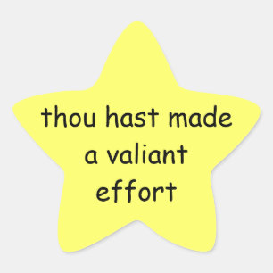 "You tried" star Star Sticker
