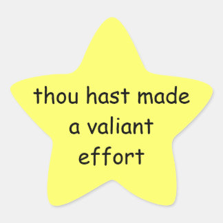 "You tried" star Sticker