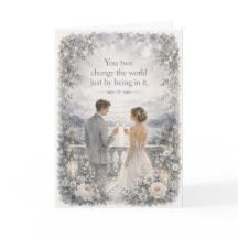 You Two Change the World Wedding Card | Romantic