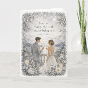 You Two Change the World Wedding Card Romantic