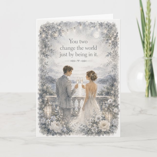 You Two Change the World Wedding Card | Romantic (Front)