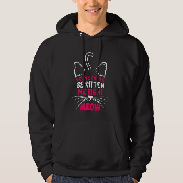 You´ve Cat To Be Kitten Me Right Meow Cat Lover Ki Hoodie (Front)