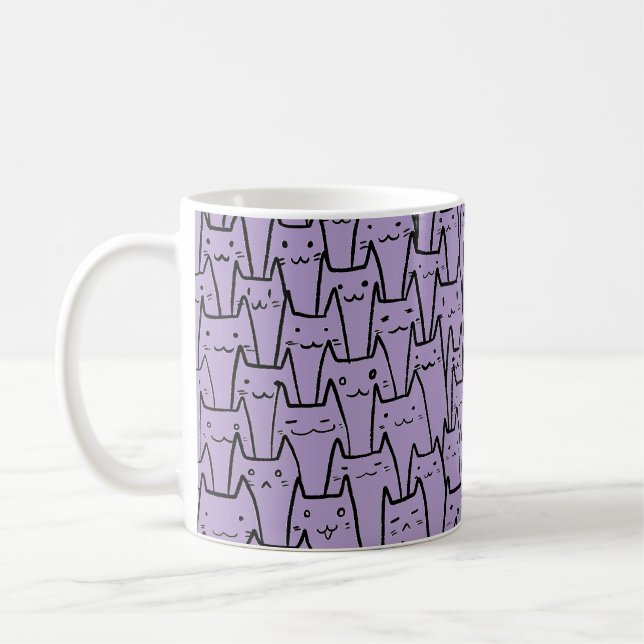 You’ve Cat to Be Kitten Me Right Meow – Violet Coffee Mug (Left)