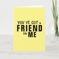 You`ve got a Friend Yellow Typography Friendship