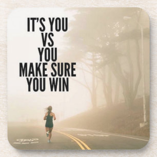 YOU vs YOU - Women's Workout Motivational Coaster