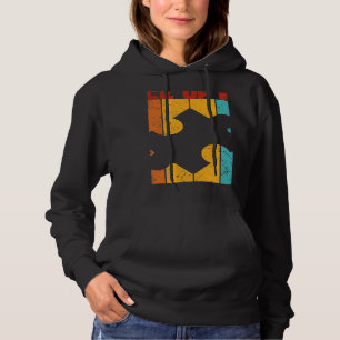 You Want A Piece Of Me Retro Jigsaw Puzzling Hoodie