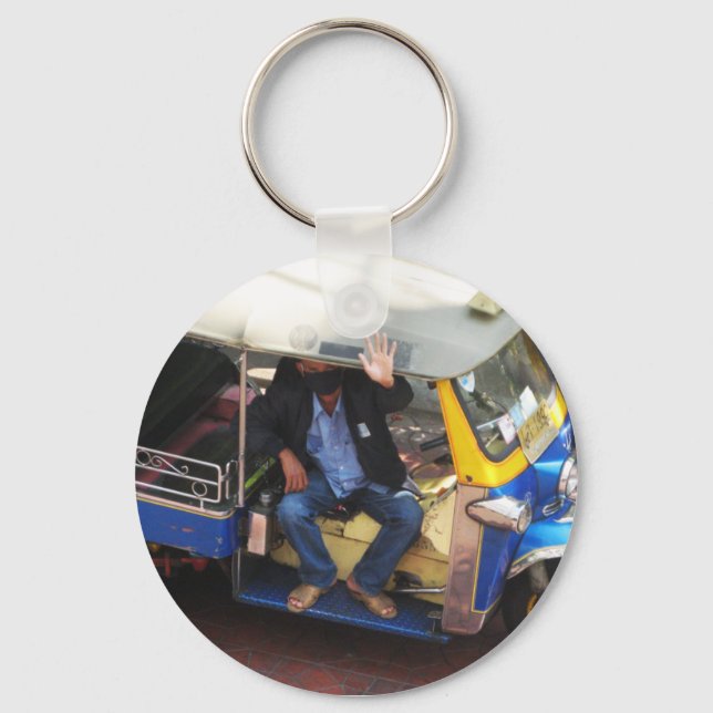 You want TAXI TUK-TUK? ... Bangkok, Thailand Key Ring (Front)
