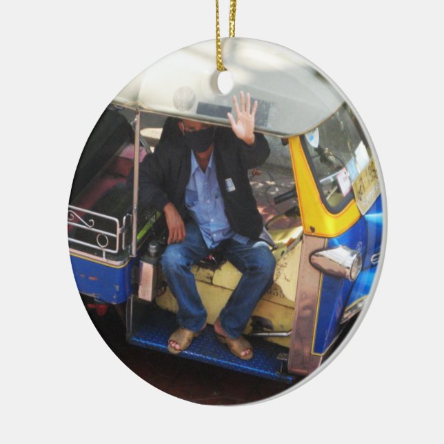 You want TAXI TUK-TUK? Ceramic Tree Decoration (Left)