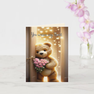 You Warm My Heart - Teddy Bear Love Card