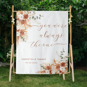 You Were Always the One Wedding Backdrop Banner Tapestry