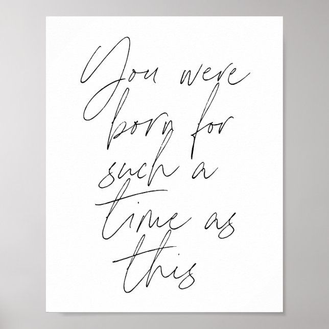 You were born for such a time as this Script Poster (Front)