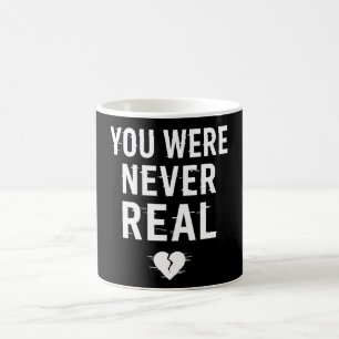 You Were Never Real – Glitched Broken Heart Design Coffee Mug