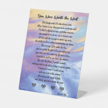 You Were Worth the Wait Pedestal Sign/Love/Gift Pe